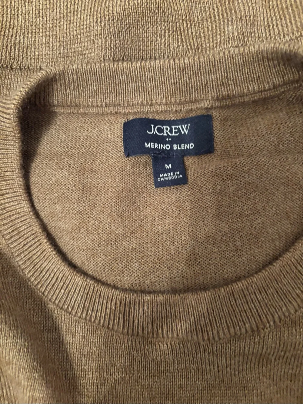 J.Crew brown merino wool blend crewneck sweater M